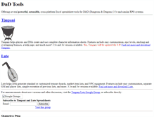 Tablet Screenshot of dndtools.com